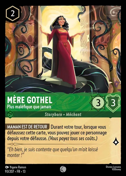 Mère Gothel - Plus maléfique que jamais, carte Disney Lorcana CH13-093 — extension Invasion Epineuse!