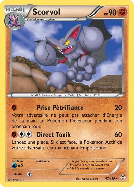 Scorvol, carte Pokémon PHF 47 — extension Vigueur Spectrale