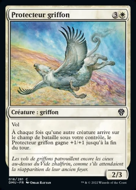 Protecteur griffon, carte Magic DMU 18 — extension Dominaria Uni