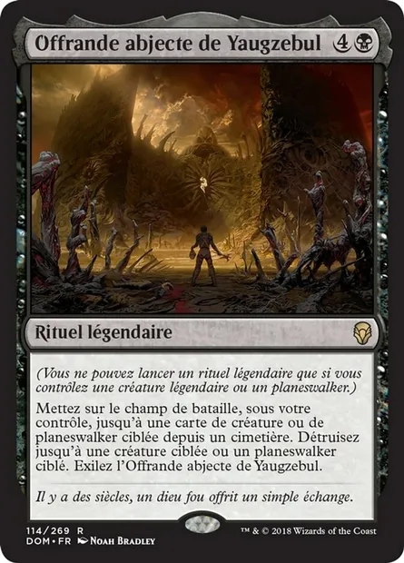 Offrande abjecte de Yaugzebul, carte Magic DOM 114 — extension Dominaria