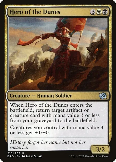 Hero of the Dunes, Magic card BRO 213 — The Brothers' War set