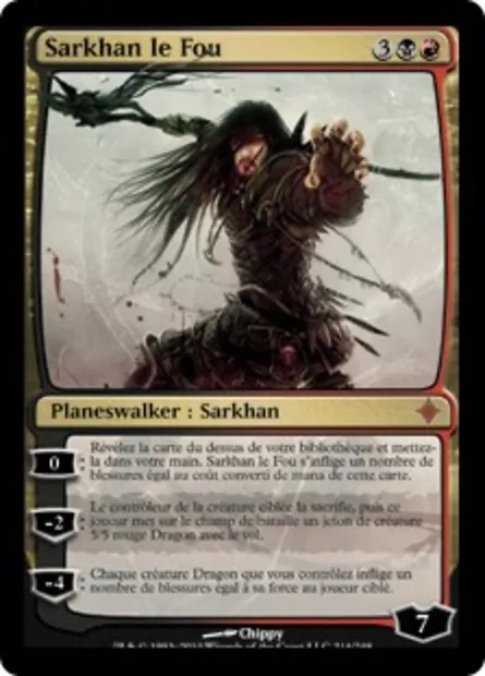 Sarkhan le Fou, carte Magic ROE 214 — extension L'ascension des Eldrazi