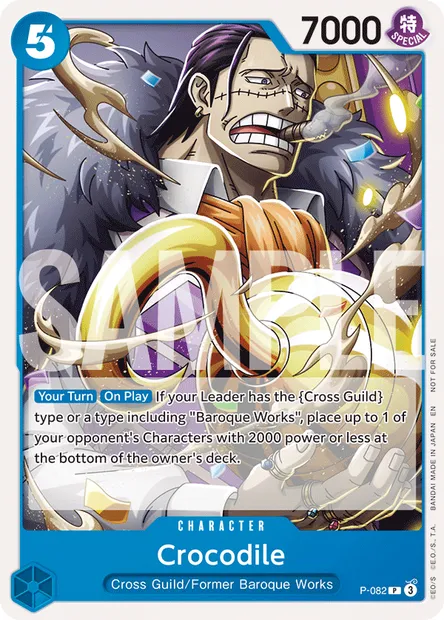 Crocodile, One Piece card P-082 — Promotion card set