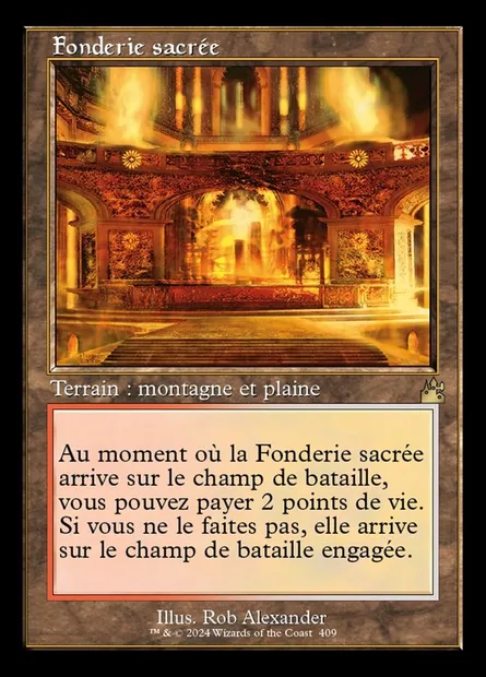 Fonderie sacrée, carte Magic RVR 409 — extension Ravnica Remastered