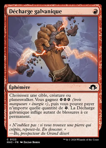 Décharge galvanique, carte Magic MH3 122 — extension Modern Horizons 3