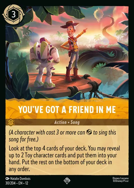 You've Got a Friend in Me, Disney Lorcana card CH12-030 — Wilds Unknown set