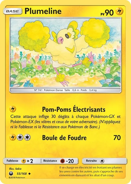 Plumeline, carte Pokémon CES 55 — extension Tempête Céleste