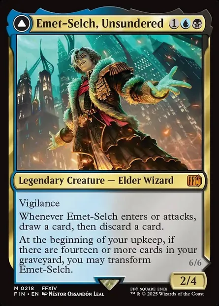 Emet-Selch, Unsundered // Hades, Sorcerer of Eld, Magic card FIN 218 — Final Fantasy set
