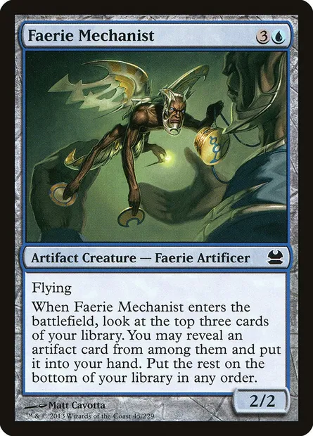 Mécaniste faerie, carte Magic MMA 45 — extension Modern Masters