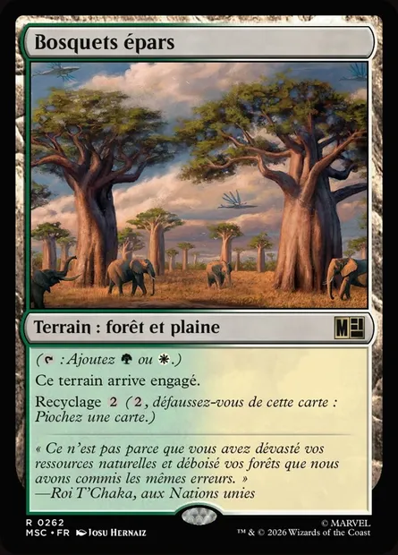 Bosquets épars, carte Magic MSC 262 — extension Marvel Super Heroes Commander