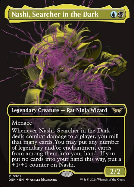 Nashi, Searcher in the Dark, Magic card DSK 361 — Duskmourn: House of Horror set