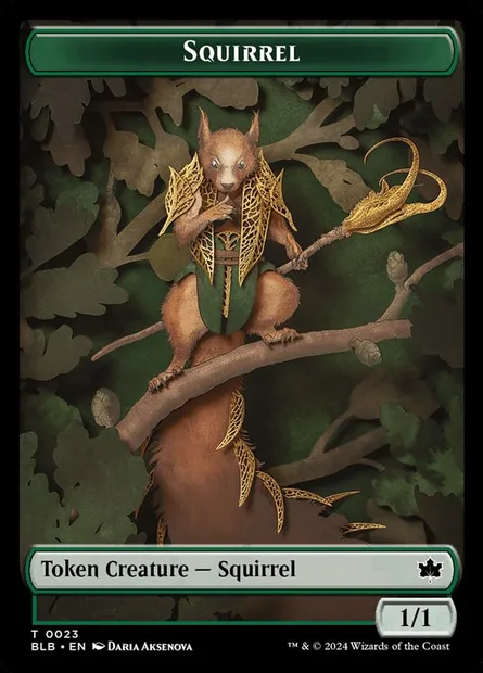Squirrel, Magic card TBLB 23 — Bloomburrow Tokens set