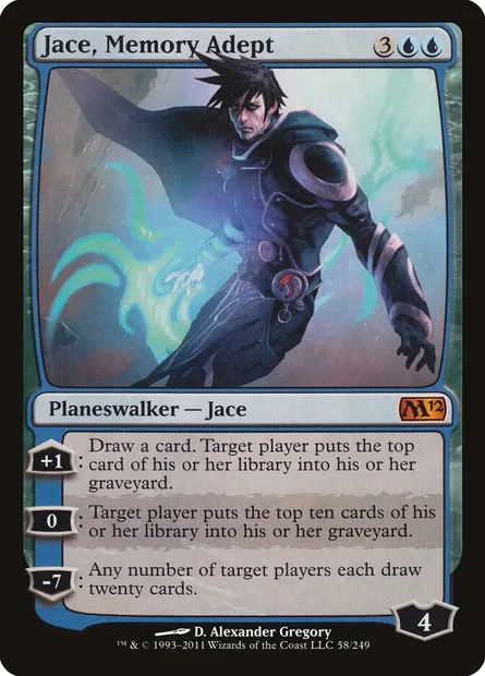 Jace, Memory Adept, Magic card M12 58 — Magic 2012 set