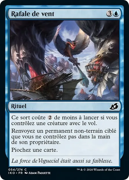 Rafale de vent, carte Magic IKO 54 — extension Ikoria: Lair of Behemoths