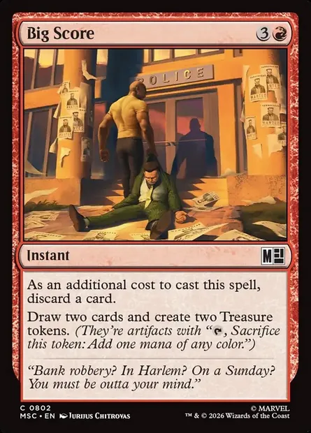 Big Score, Magic card MSC 802 — Marvel Super Heroes Commander set