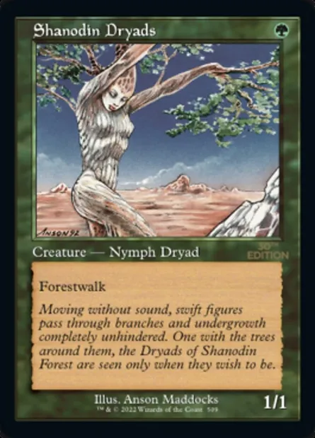 Shanodin Dryads, Magic card 30A 509 — 30th Anniversary Edition set