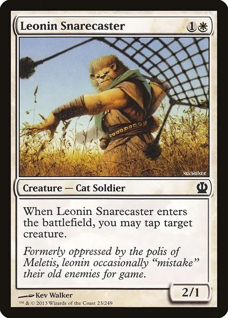 Leonin Snarecaster, Magic card THS 23 — Theros set
