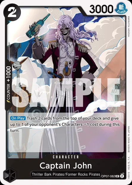 Captain John, One Piece card OP07-082 — 500 YEARS IN THE FUTURE set