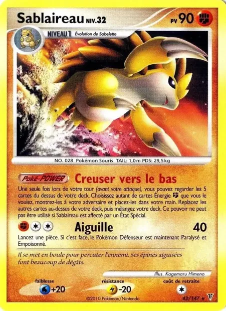 Sablaireau, carte Pokémon SV 42 — extension Vainqueurs Suprêmes