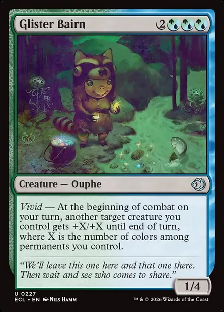 Glister Bairn, Magic card ECL 227 — Lorwyn Eclipsed set