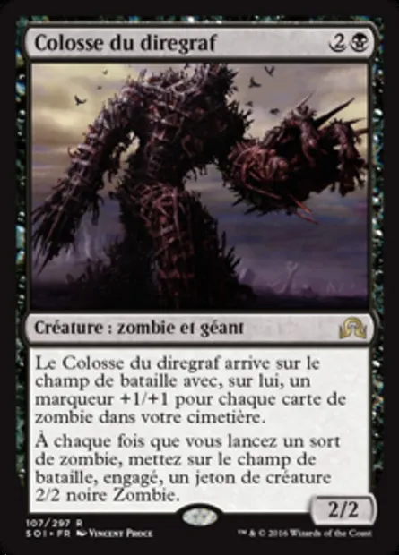 Colosse du diregraf, carte Magic SOI 107 — extension Ténèbres sur Innistrad