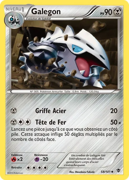 Galegon, carte Pokémon PLB 58 — extension Explosion Plasma