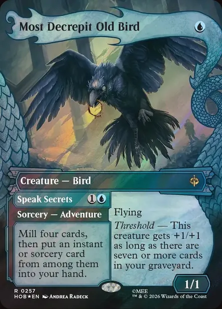 Most Decrepit Old Bird // Speak Secrets, Magic card HOB 257 — The Hobbit set