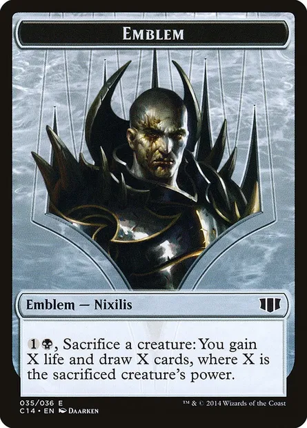 Ob Nixilis of the Black Oath Emblem, carte Magic TC14 35 — extension Commander 2014 Tokens