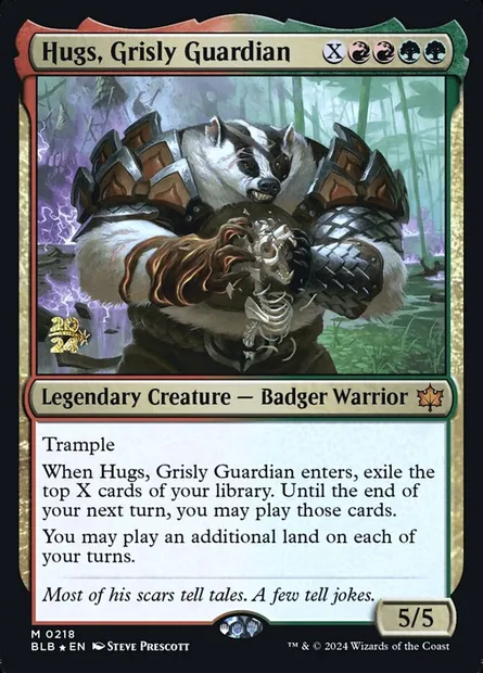 Kâlin, horrible gardien, carte Magic PBLB 218s — extension Bloomburrow Promos