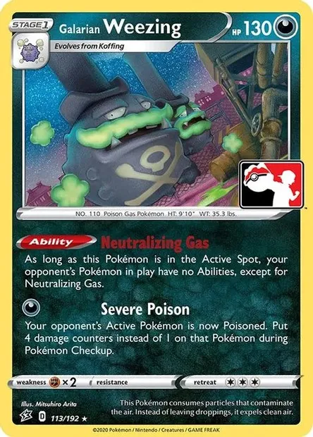 Galarian Weezing, Pokémon card PPS 113 — Play! Pokémon Prize Pack Series set