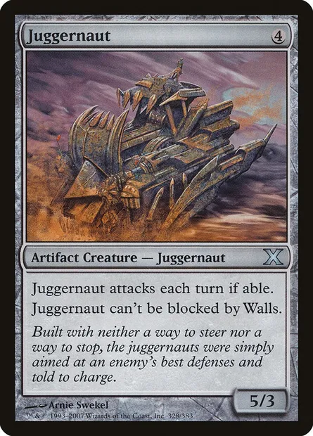 Juggernaut, Magic card 10E 328 — Tenth Edition set
