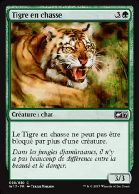 Tigre en chasse, carte Magic W17 28 — extension Welcome Deck 2017