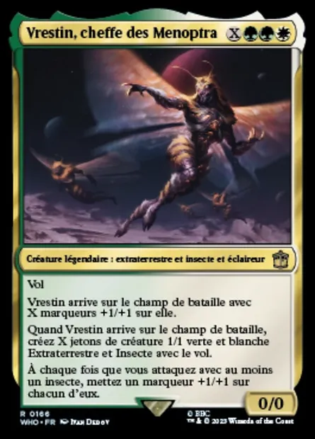 Vrestin, cheffe des Menoptra, carte Magic WHO 166 — extension Doctor Who