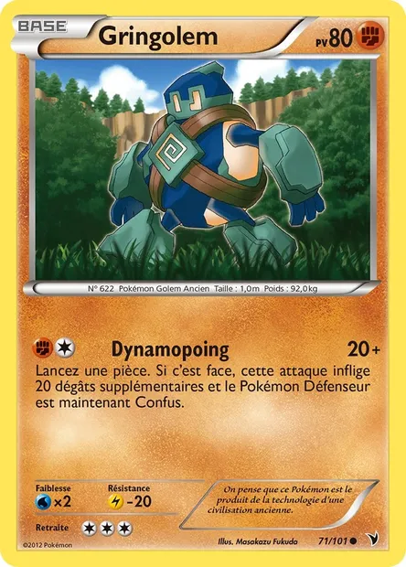 Gringolem, carte Pokémon NVI 71 — extension Nobles Victoires