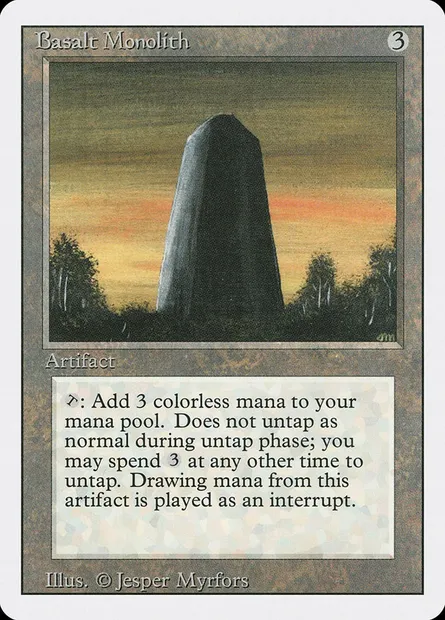 Basalt Monolith, Magic card 3ED 235 — Revised Edition set