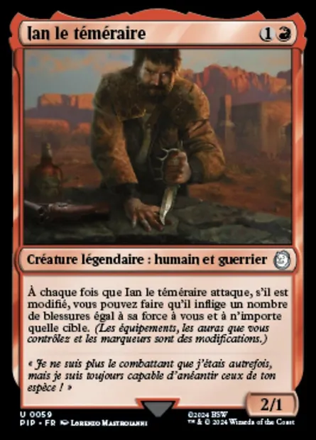Ian le téméraire, carte Magic PIP 59 — extension Fallout