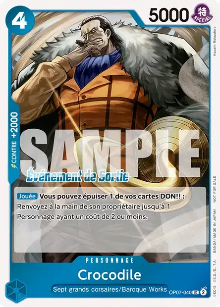 Crocodile, carte One Piece OP07-040 — extension 500 YEARS IN THE FUTURE