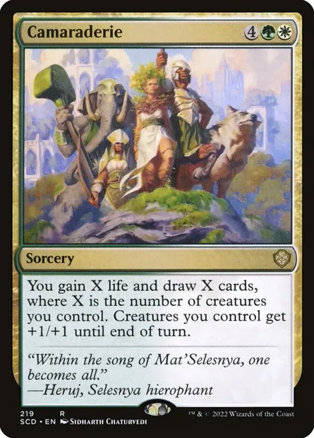 Camaraderie, Magic card SCD 219 — Starter Commander Decks set