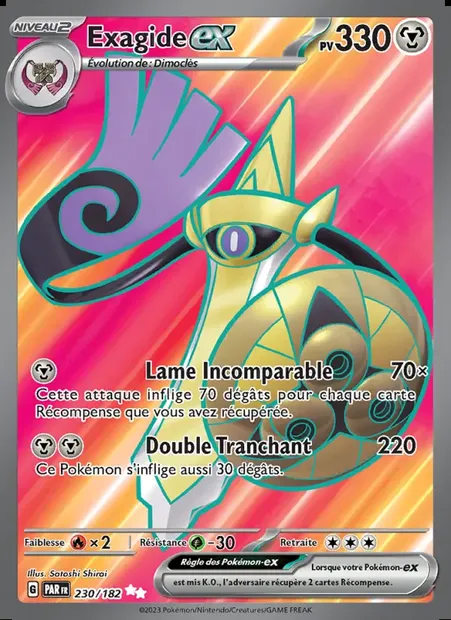 Exagide-ex, carte Pokémon PAR 230 — extension Faille Paradoxe