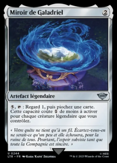 Miroir de Galadriel, carte Magic LTR 244 — extension Le Seigneur des Anneaux : chroniques de la Terre du Milieu