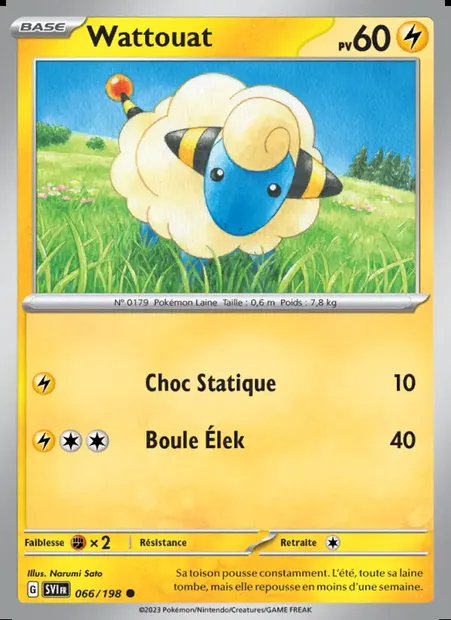 Wattouat, carte Pokémon SVI 066 — extension Écarlate et Violet