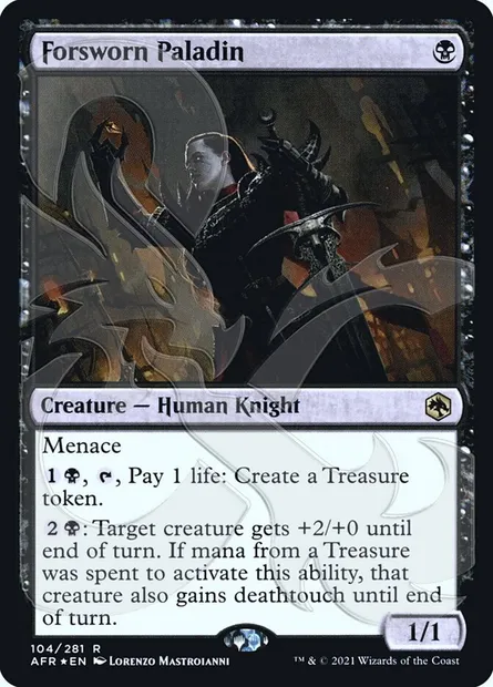 Paladine parjure, carte Magic PAFR 104a — extension Adventures in the Forgotten Realms Promos