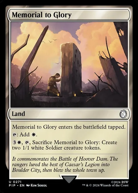 Memorial to Glory, Magic card PIP 271 — Fallout set