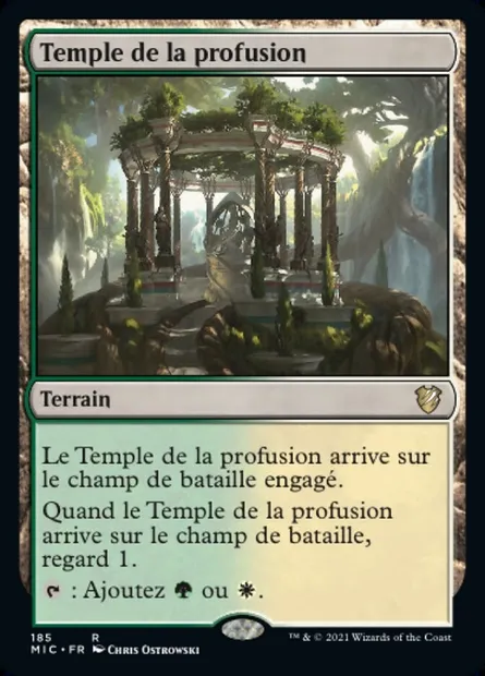 Temple de la profusion, carte Magic MIC 185 — extension Midnight Hunt Commander