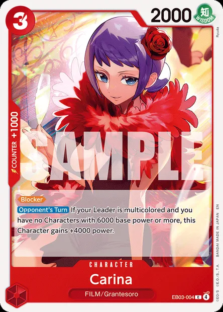Carina, One Piece card EB03-004 — ONE PIECE HEROINES EDITION set