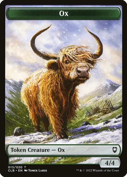 Ox, Magic card TCLB 13 — Battle for Baldur's Gate Tokens set