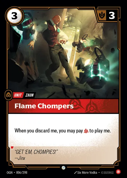 Flame Chompers, Riftbound card OGN 006 — Origins set