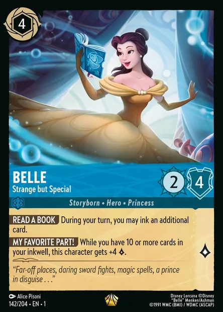 Belle - Strange but Special, Disney Lorcana card CH1-142 — The First Chapter set