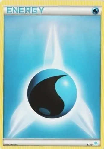 Énergie Eau, carte Pokémon TK9S 008 — extension XY Trainer Kit: Pikachu Libre & Suicune (Suicune)