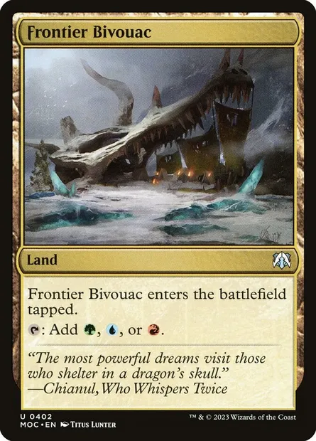 Frontier Bivouac, Magic card MOC 402 — March of the Machine Commander set